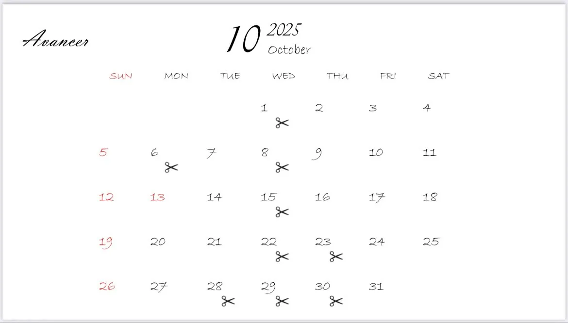 【１０月の休みのお知らせ】辻堂/ショートカット/ツイストスパイラルパーマ/ヘッドスパ